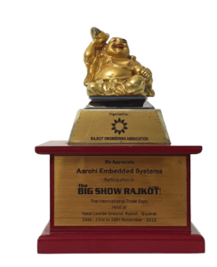 Aarohi Embedded Systems Pvt Ltd Received Appreciation for Participating in Rajkot Big Show-min