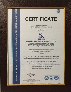 Aarohi Embedded Systems Pvt Ltd ISO 9001 : 2015 Certified Company